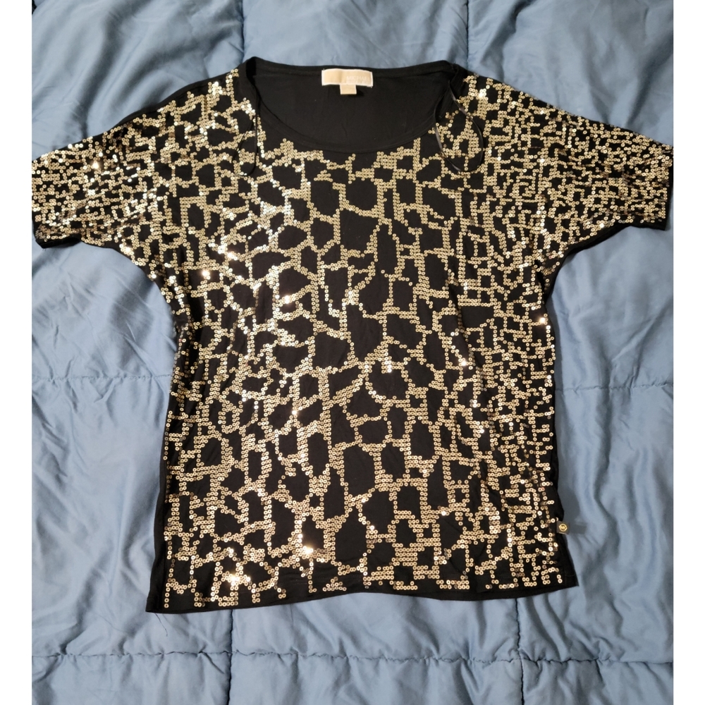 MK Gold Glitter Top